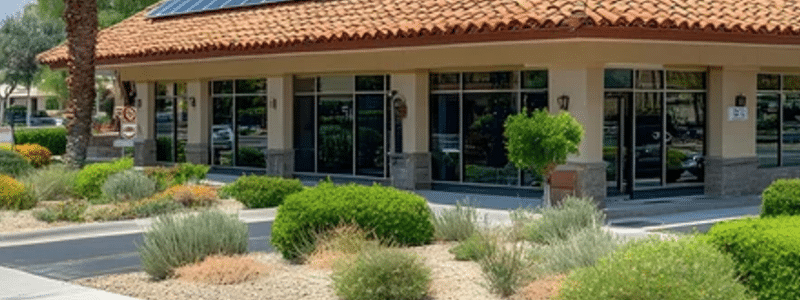 commercial landscaped property